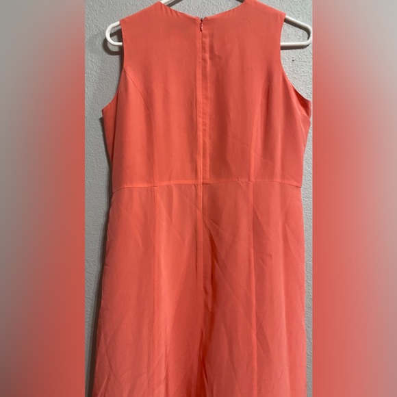 Victoria Holley size 8 Petite peach coral silk jacket dress set suit - Picture 11 of 13
